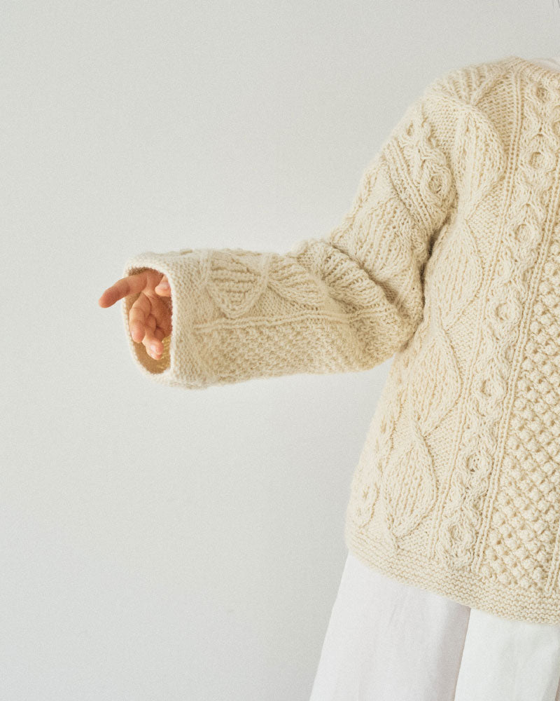 【予約】hand aran cardigan/Hériter/H0-00-1002
