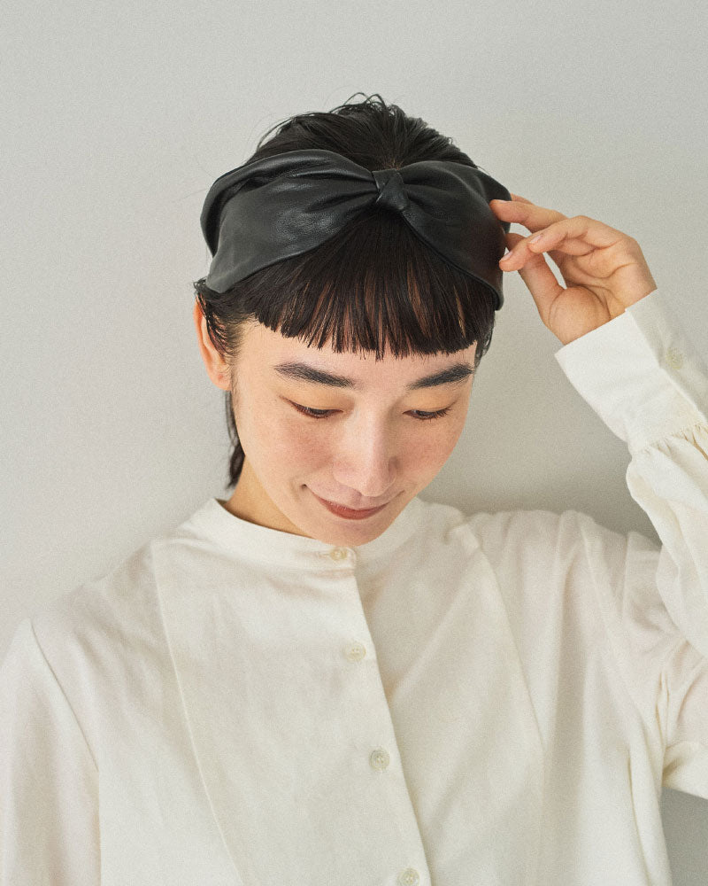 【受注】miahat & accessory レザーノット　ヘアバンド