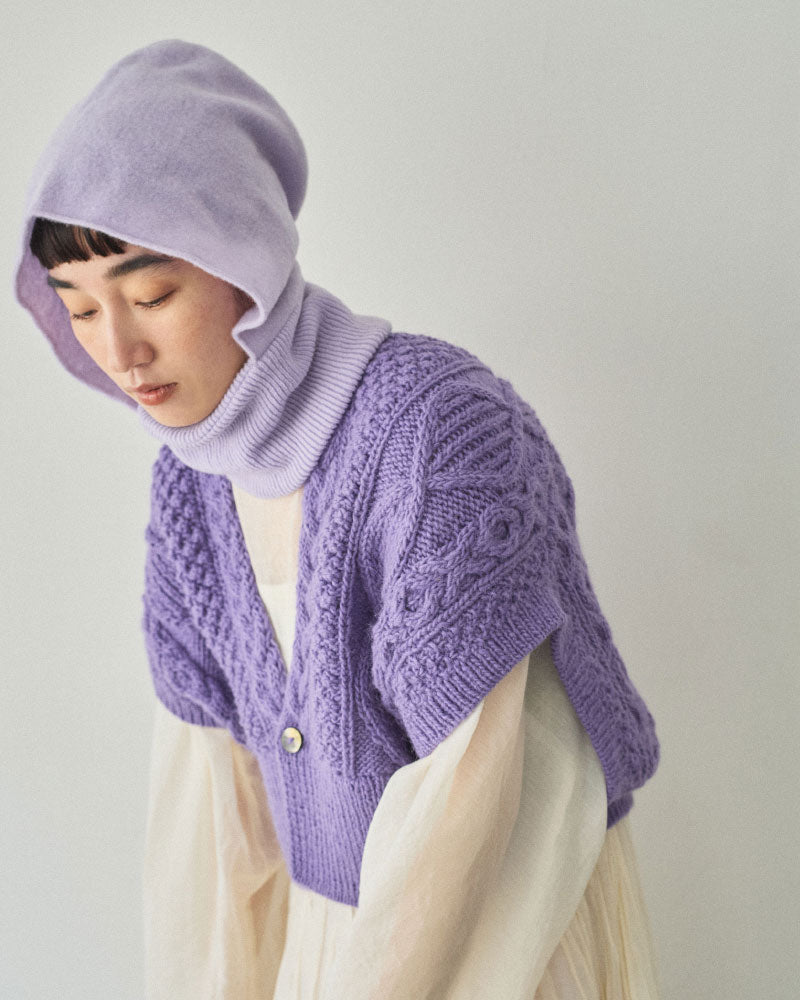 miahat & accessory ウールフード (リブタイプ）