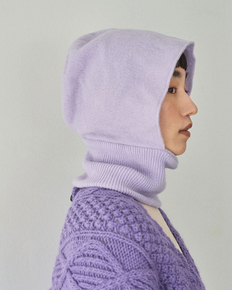 miahat & accessory ウールフード (リブタイプ）