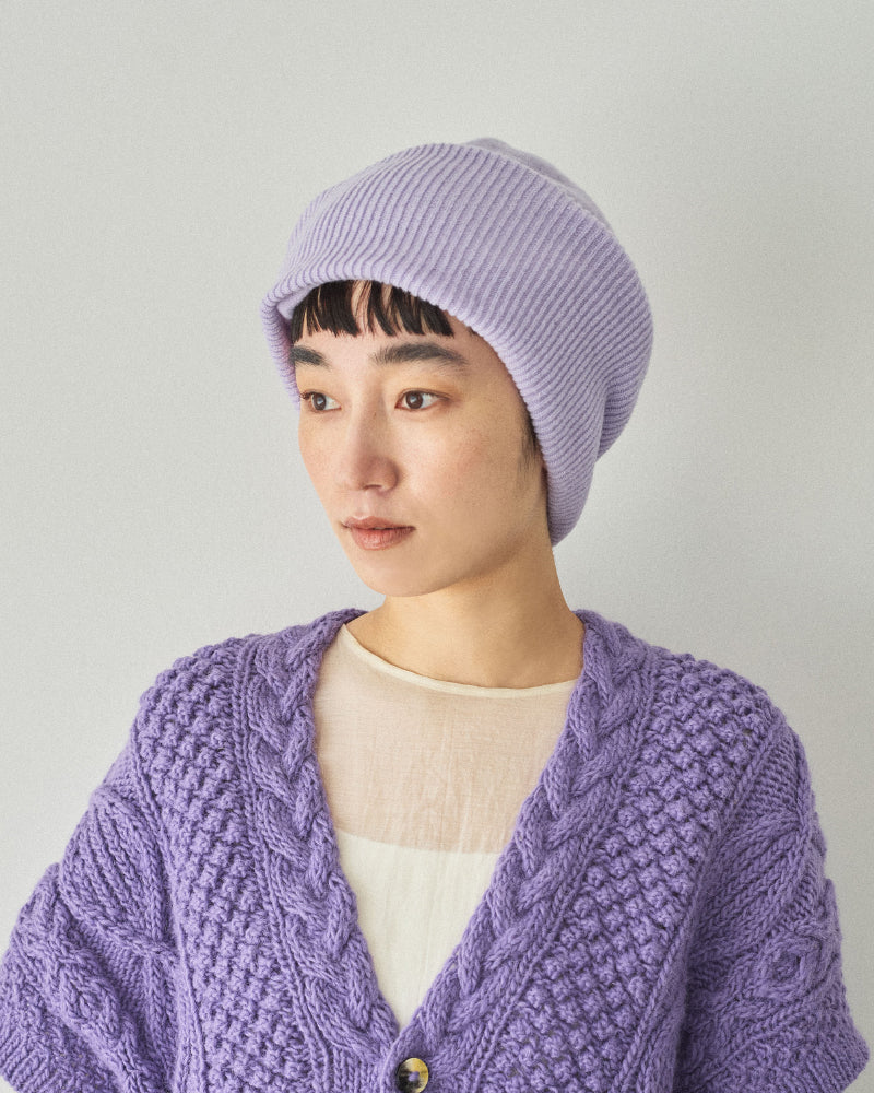 miahat & accessory ウールフード (リブタイプ）