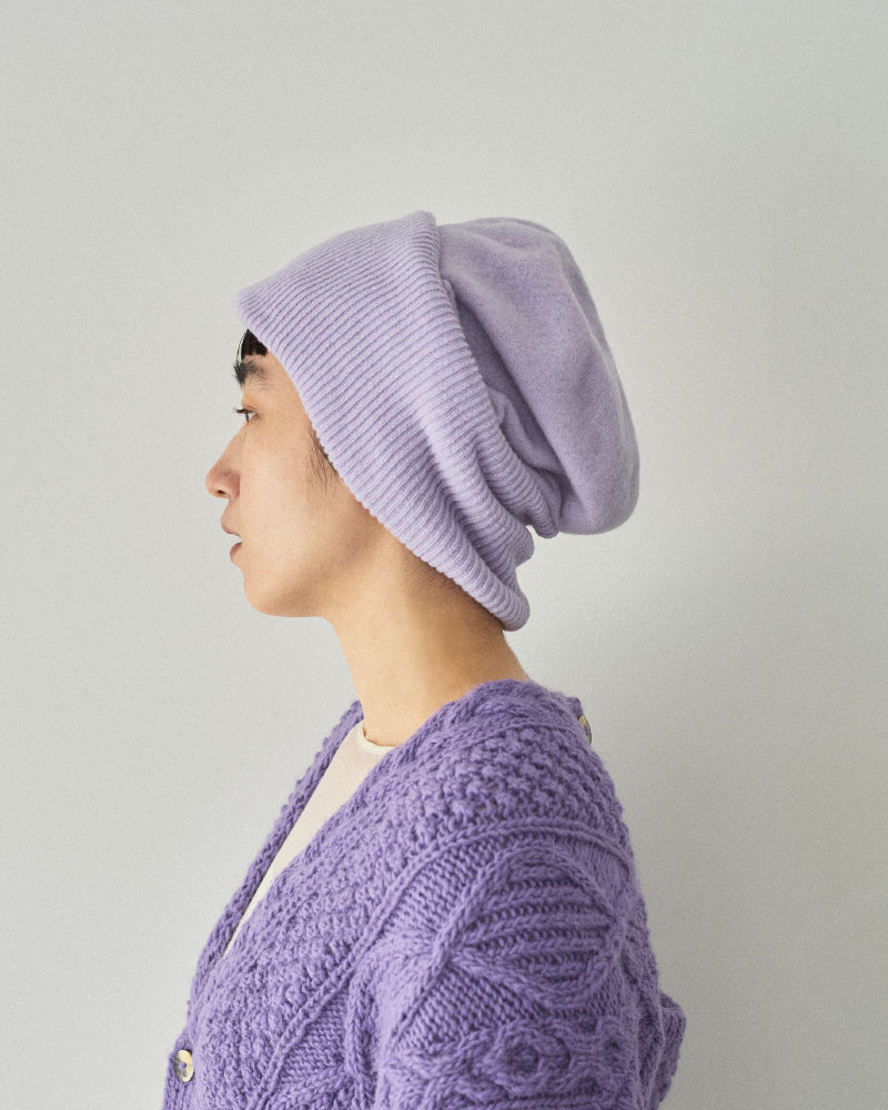 miahat & accessory ウールフード (リブタイプ）