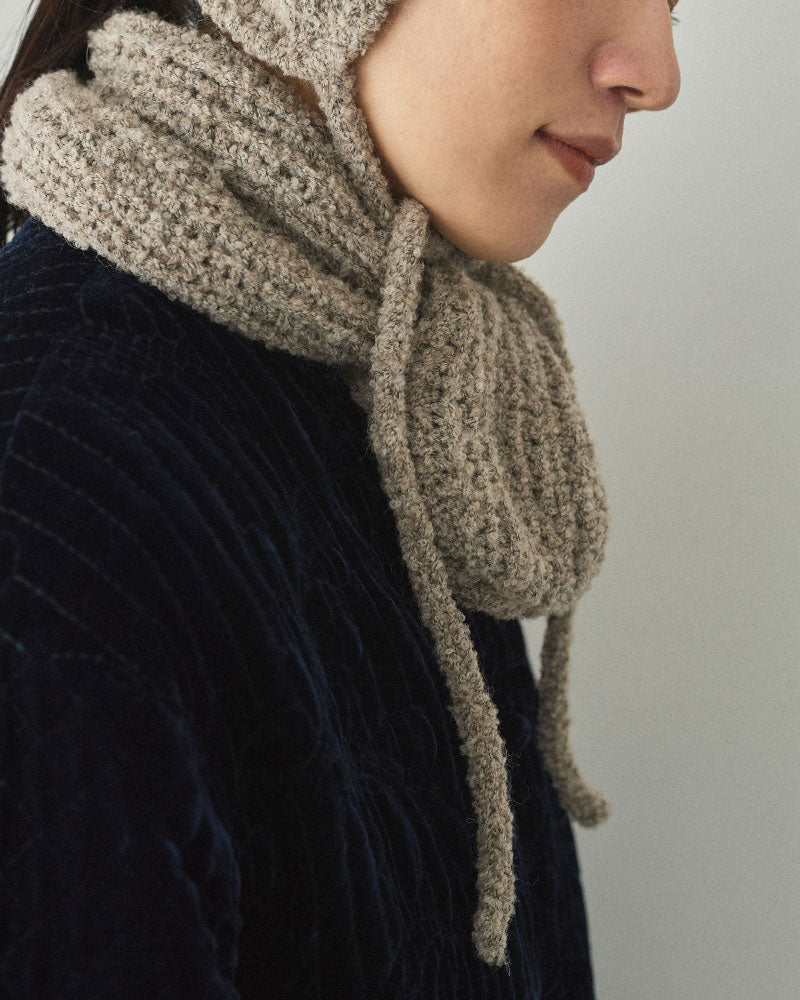 HAND KNIT MUFFLER/YULA/Y L 25-A 003