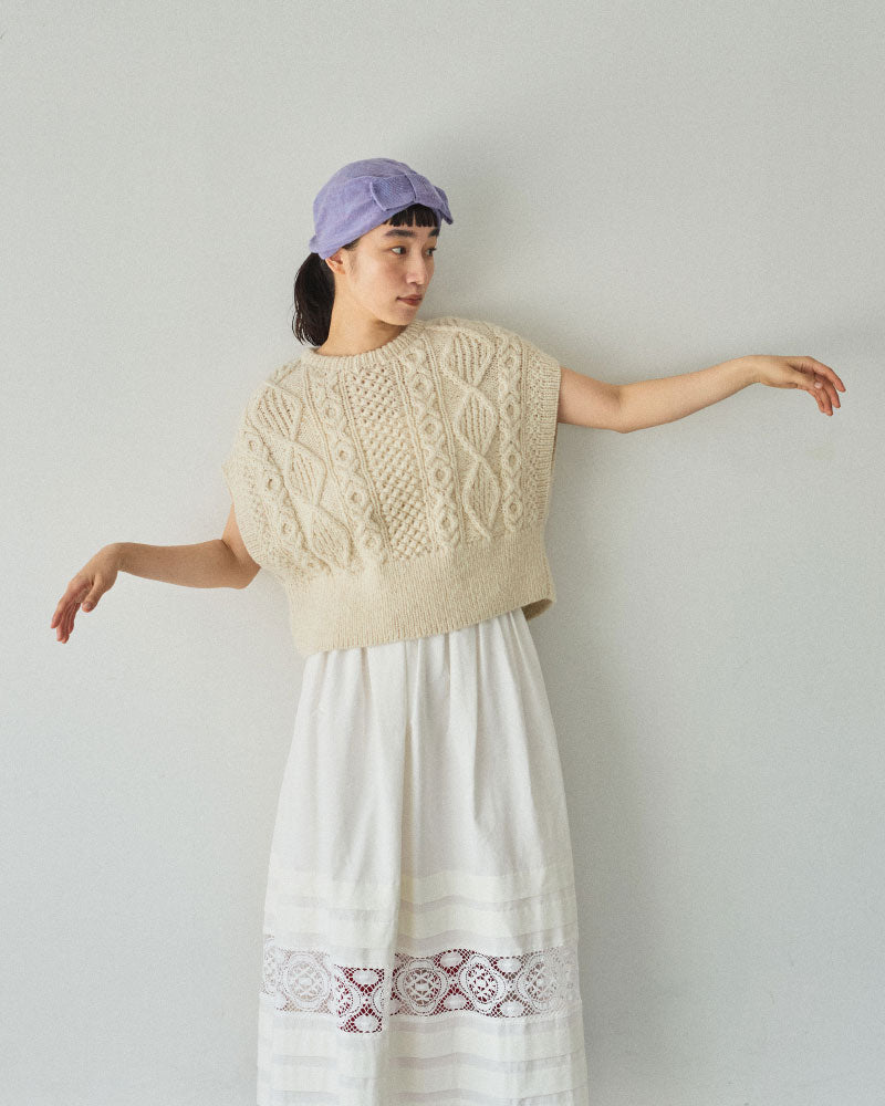 【予約】hand aran vest/Hériter/H0-00-1003
