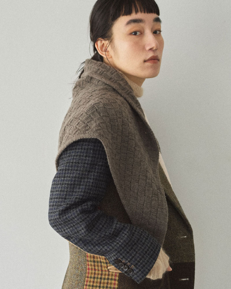 BLOCK PATTERN SCARF/YULA/Y L 25-A 001