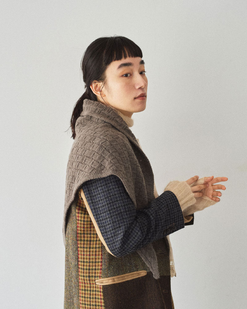 BLOCK PATTERN SCARF/YULA/Y L 25-A 001