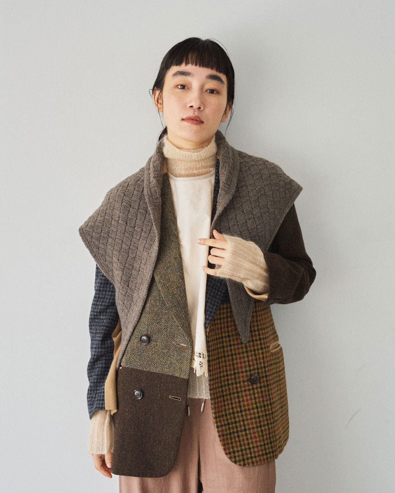 BLOCK PATTERN SCARF/YULA/Y L 25-A 001