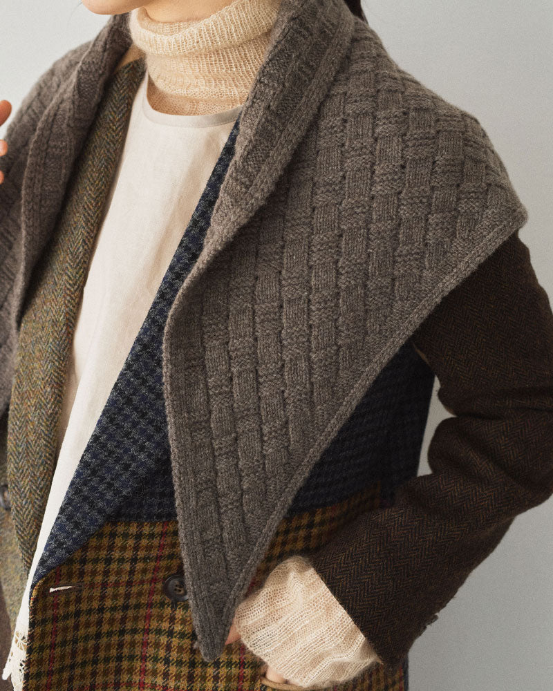 BLOCK PATTERN SCARF/YULA/Y L 25-A 001