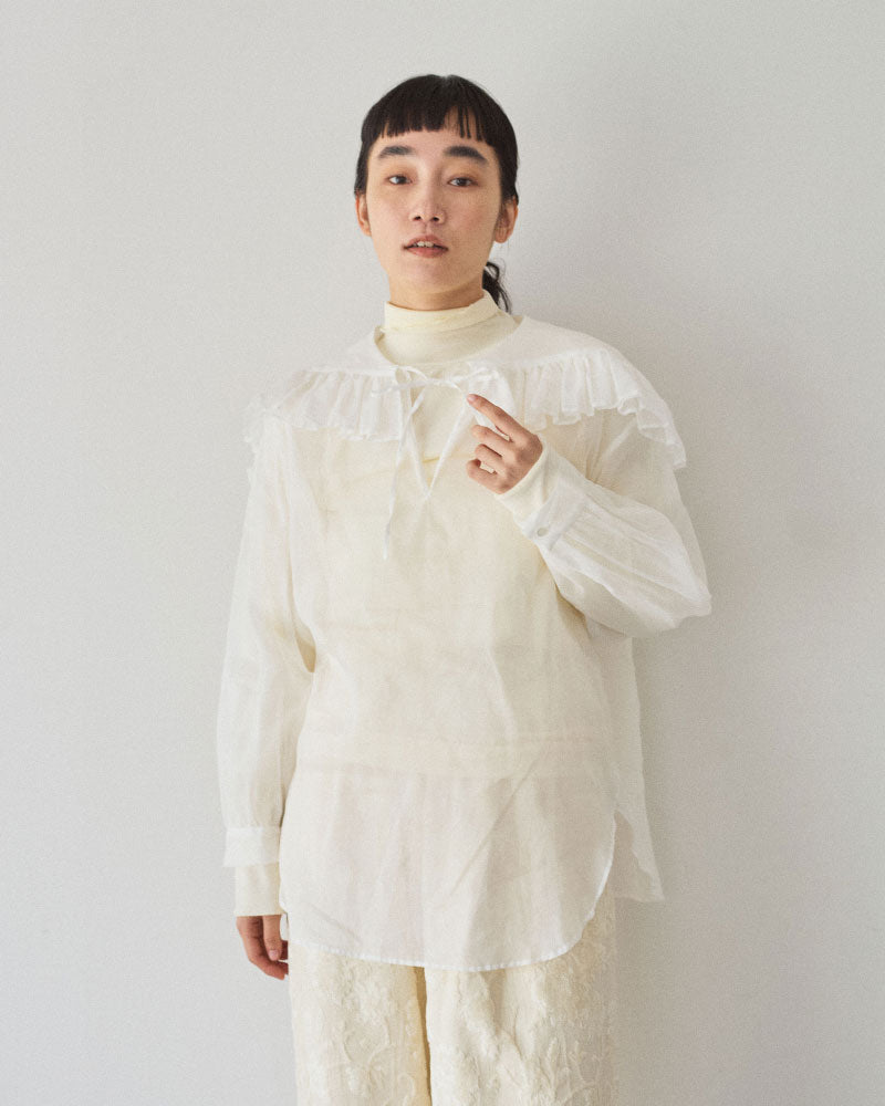 【予約】fril collar blouse/Hériter/H0-00-3065