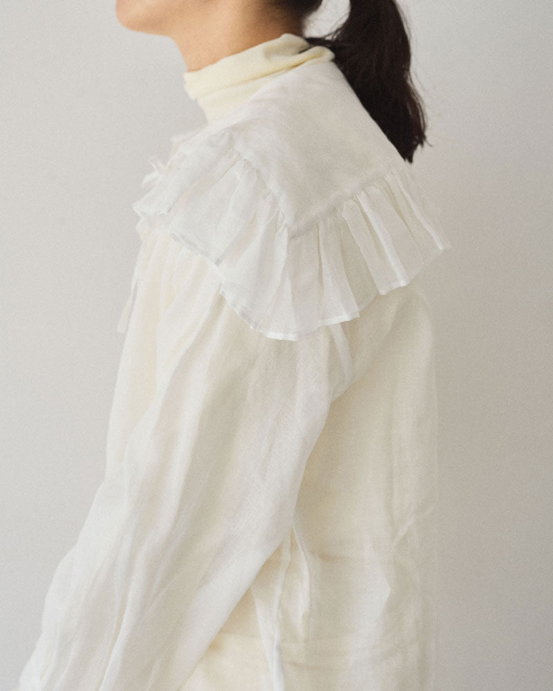 【予約】fril collar blouse/Hériter/H0-00-3065