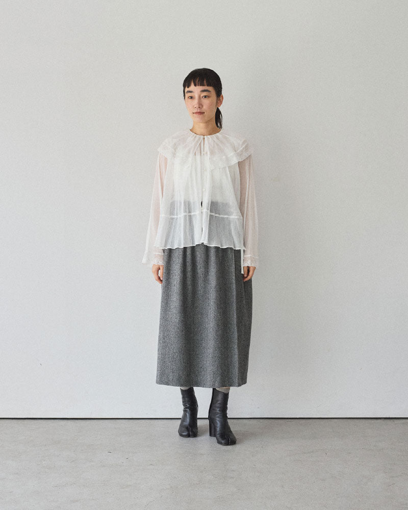 【予約】cotton tulle blouse/Hériter/H0-00-3068