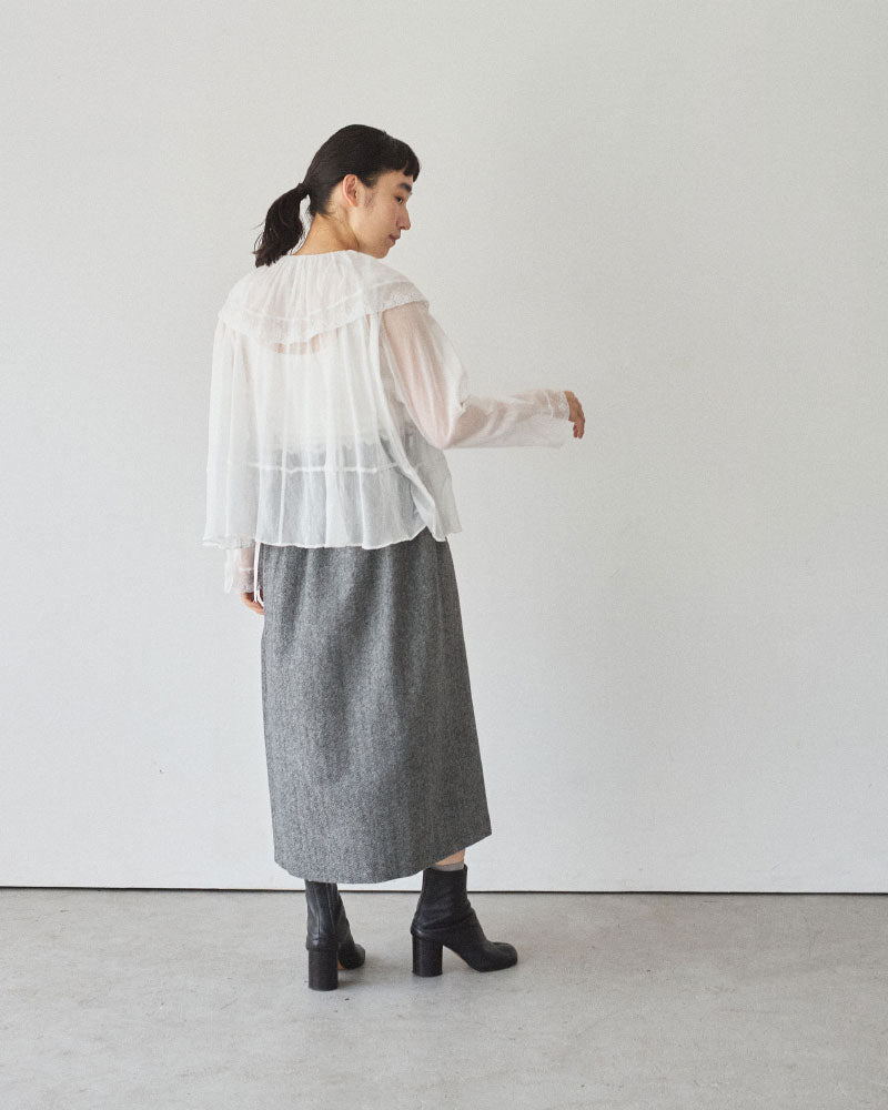 【予約】cotton tulle blouse/Hériter/H0-00-3068