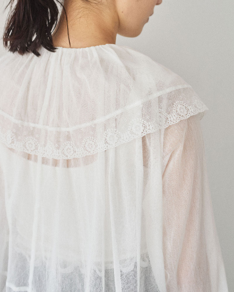 【予約】cotton tulle blouse/Hériter/H0-00-3068