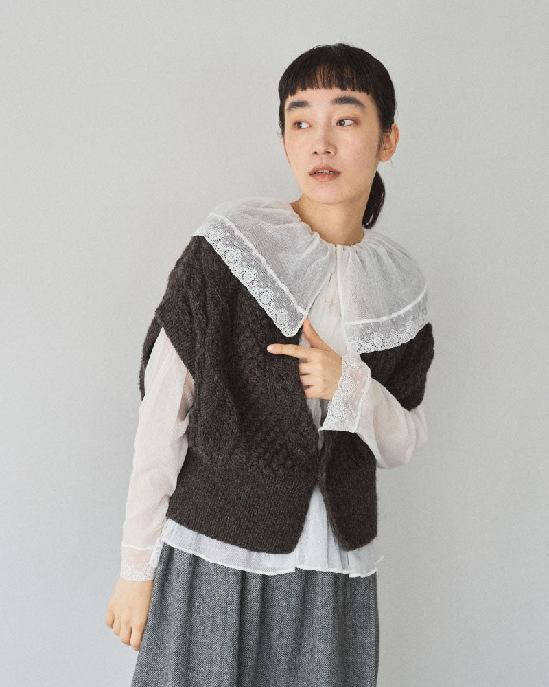 【予約】hand aran vest/Hériter/H0-00-1003