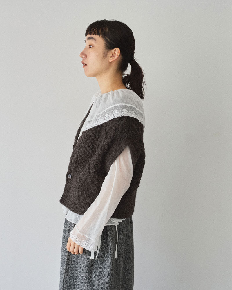 【予約】hand aran vest/Hériter/H0-00-1003