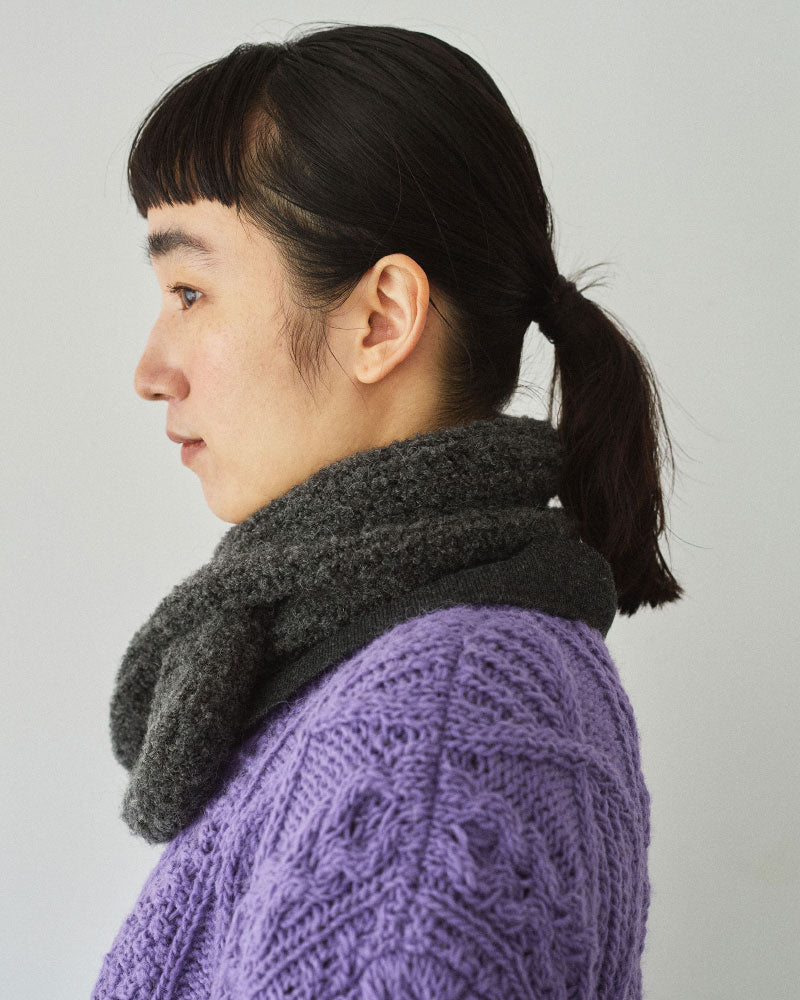 HAND KNIT MUFFLER/YULA/Y L 25-A 003