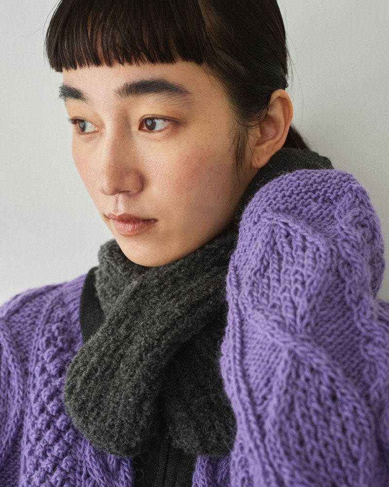 HAND KNIT MUFFLER/YULA/Y L 25-A 003