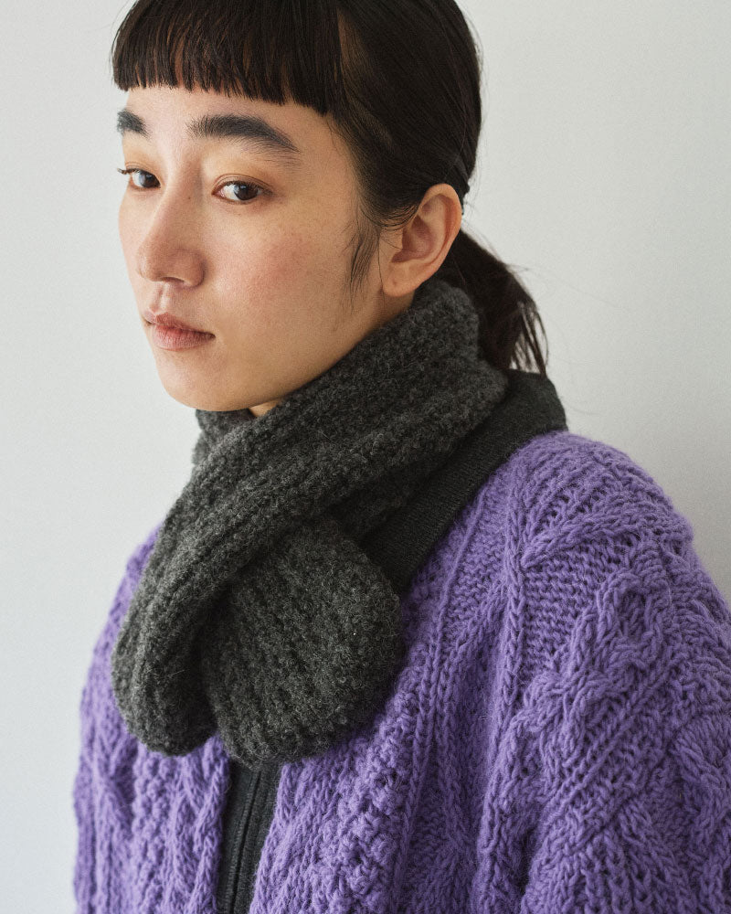 HAND KNIT MUFFLER/YULA/Y L 25-A 003