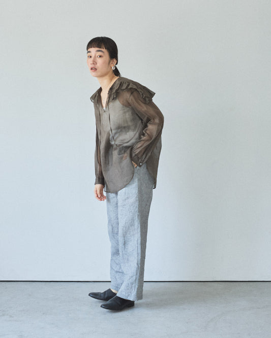 fril collar blouse/Hériter/H0-00-3065