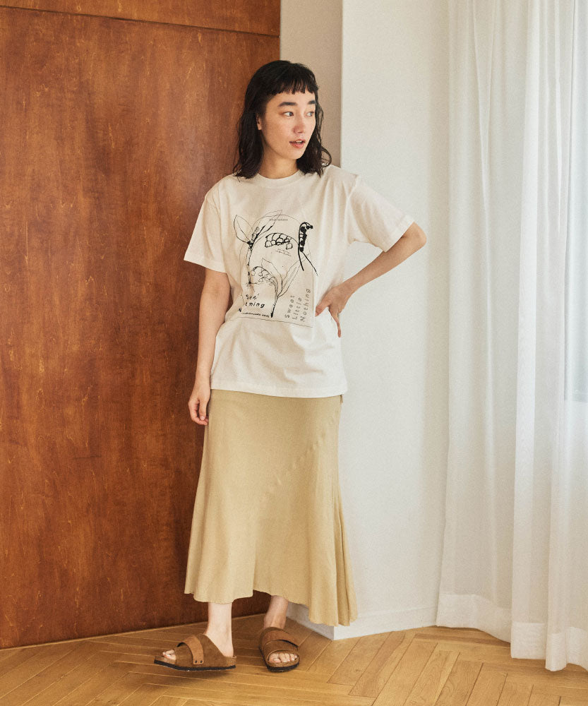 Lily of the valley　半袖Tシャツ　ホワイト