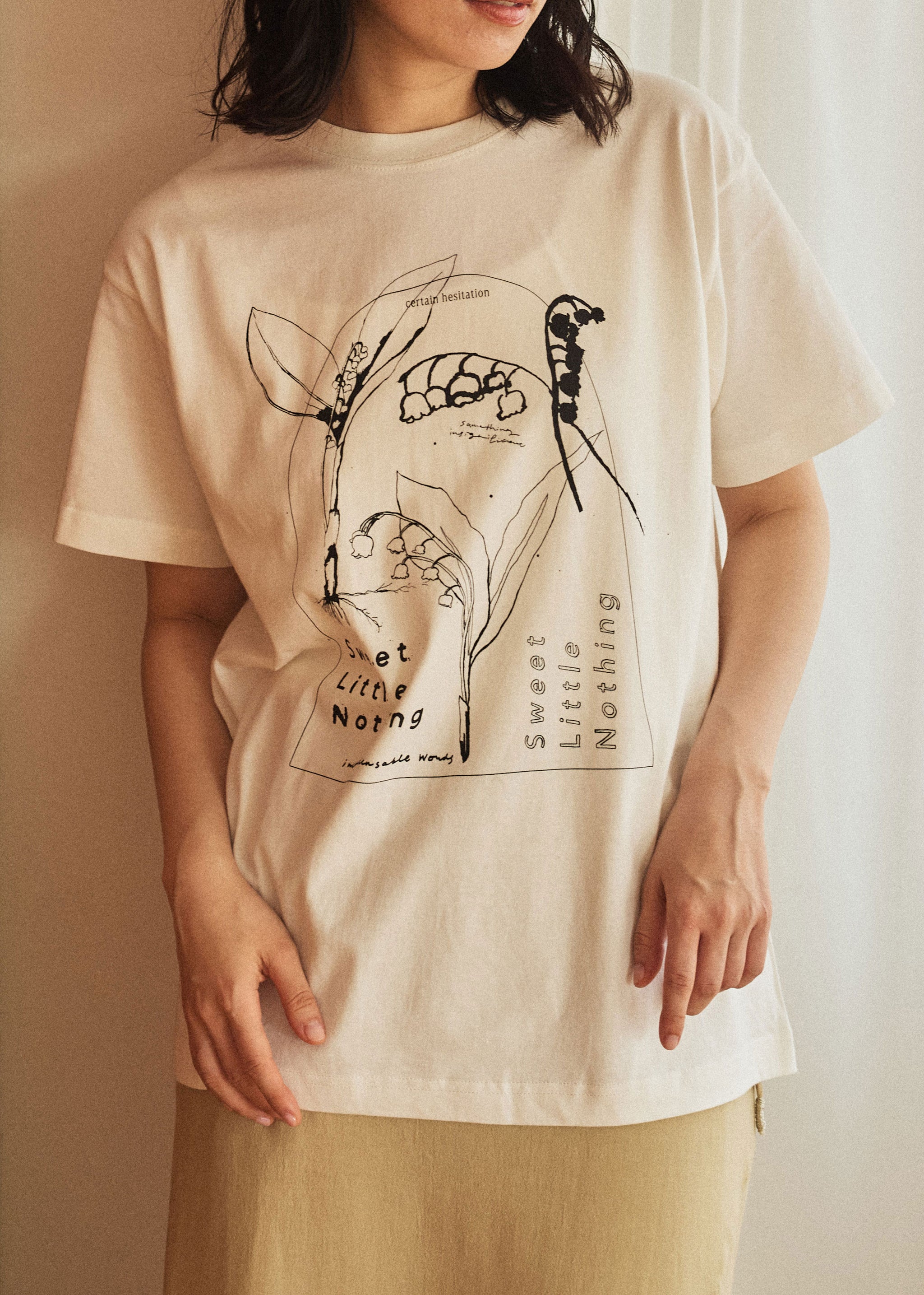 Lily of the valley　半袖Tシャツ　ホワイト/SLN