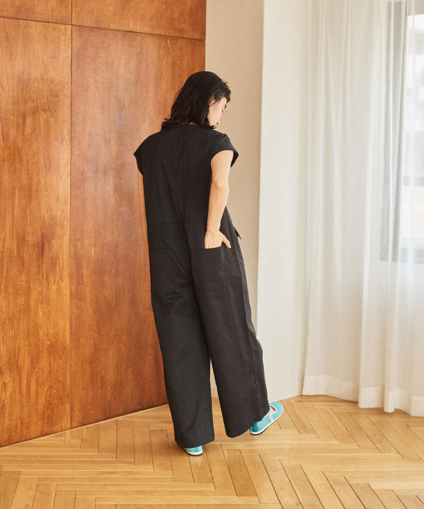 コットンリネンツイル　フレンチスリーブオールインワンサイズ1/UNIVERSALTISSU/TS250PT074