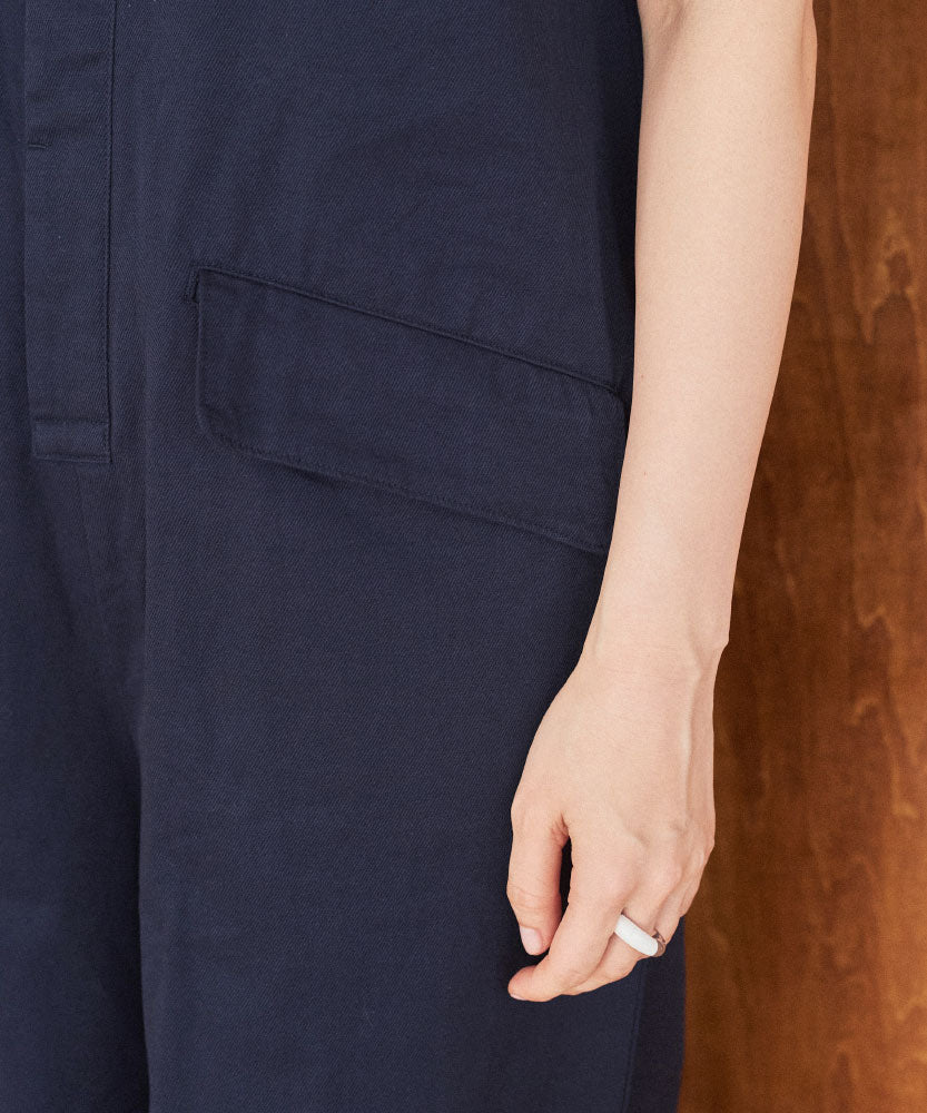 コットンリネンツイル　フレンチスリーブオールインワンサイズ1/UNIVERSALTISSU/TS250PT074