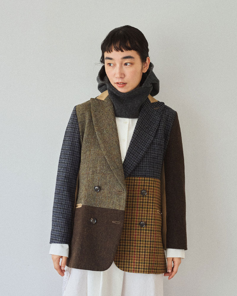 miahat & accessory ウールフード (リブタイプ）