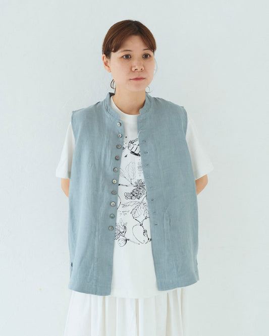 オーガニックリネンツイル　ベスト/UNIVERSALTISSU/GT252VE005