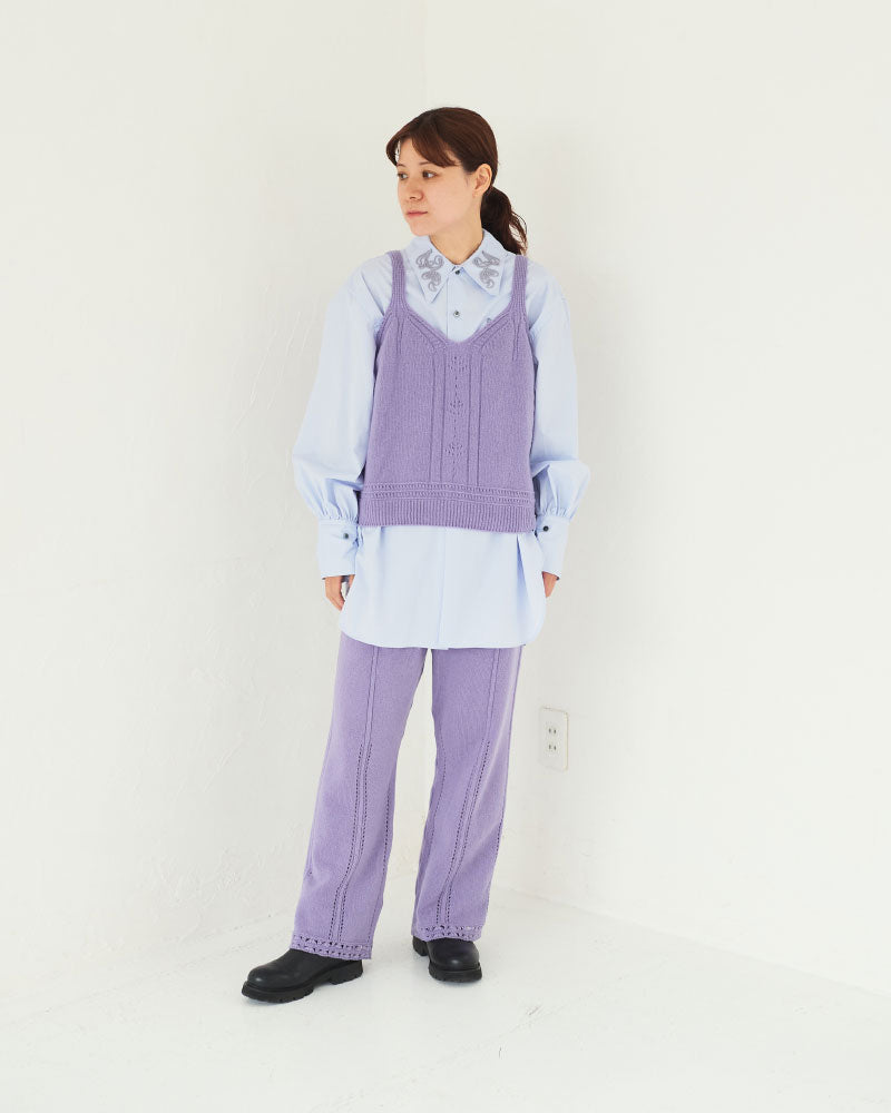 【予約】Triangle Pttern Knit Pants/ JöICEADDED /J 253KN06（サイズ2)