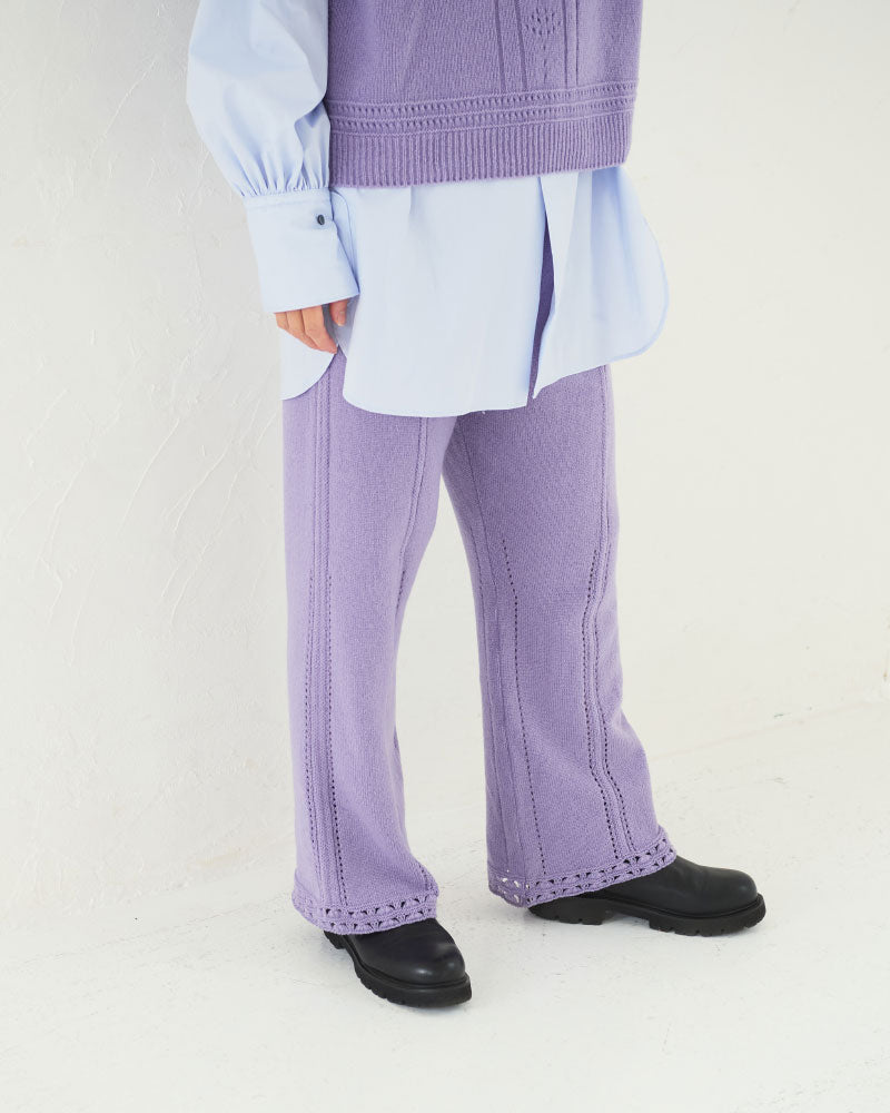 【予約】Triangle Pttern Knit Pants/ JöICEADDED /J 253KN06（サイズ2)