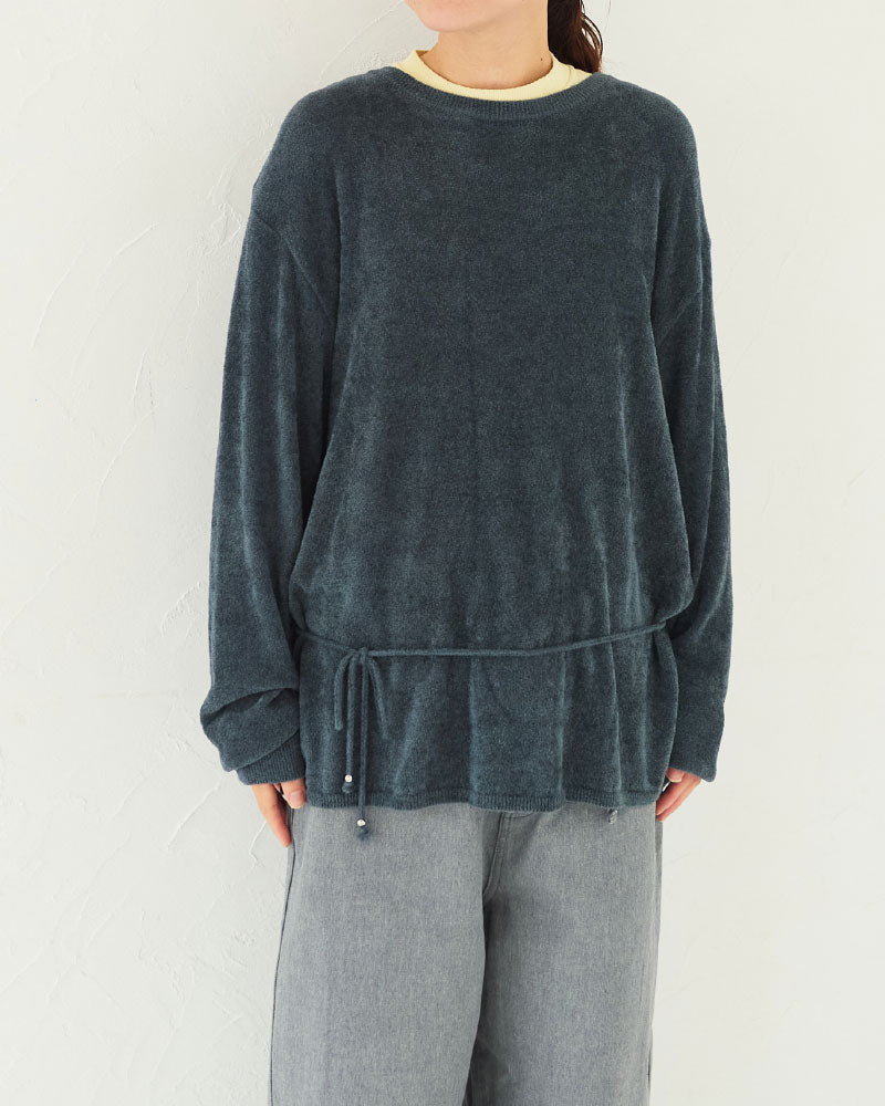 【予約】Velour LS Knit sweater/ JöICEADDED /J253KN04