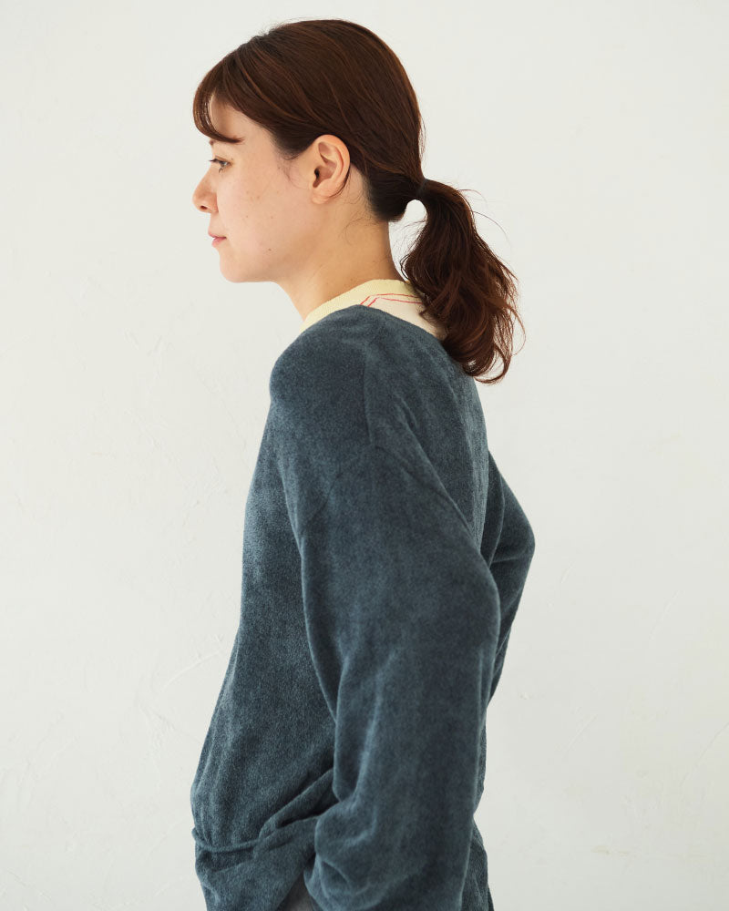 【予約】Velour LS Knit sweater/ JöICEADDED /J253KN04