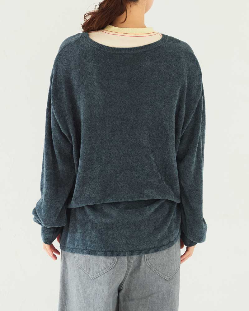 【予約】Velour LS Knit sweater/ JöICEADDED /J253KN04