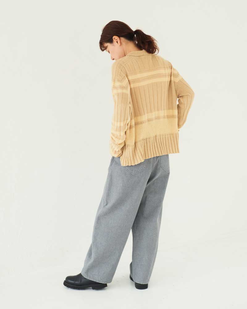 【予約】Round Wide Denim Trousers/ JöICEADDED /J231DN01サイズ2