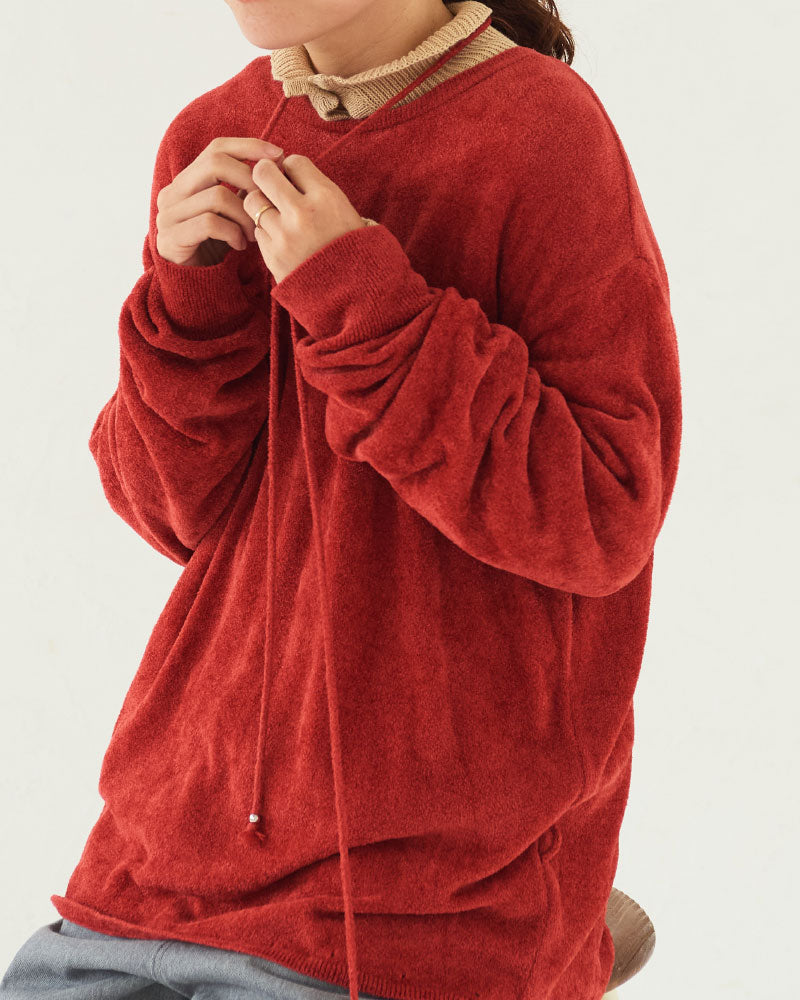 【予約】Velour LS Knit sweater/ JöICEADDED /J253KN04