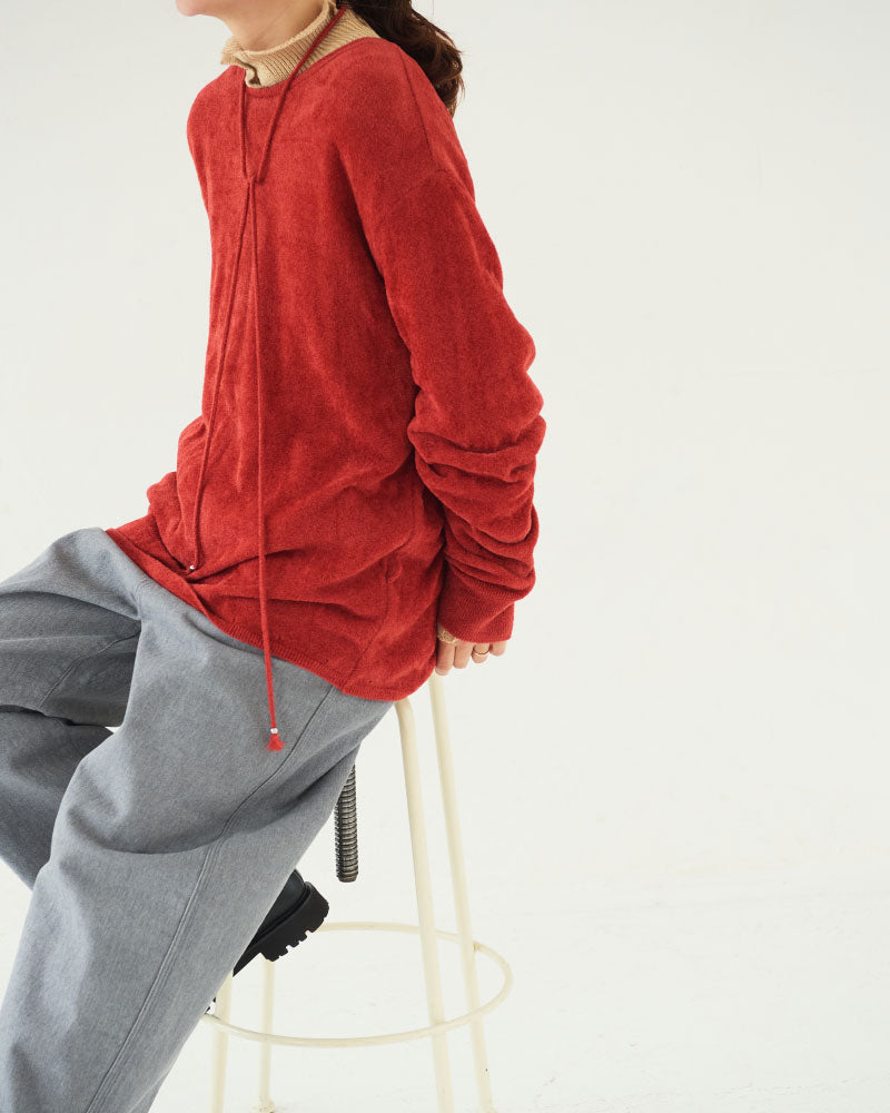 【予約】Velour LS Knit sweater/ JöICEADDED /J253KN04