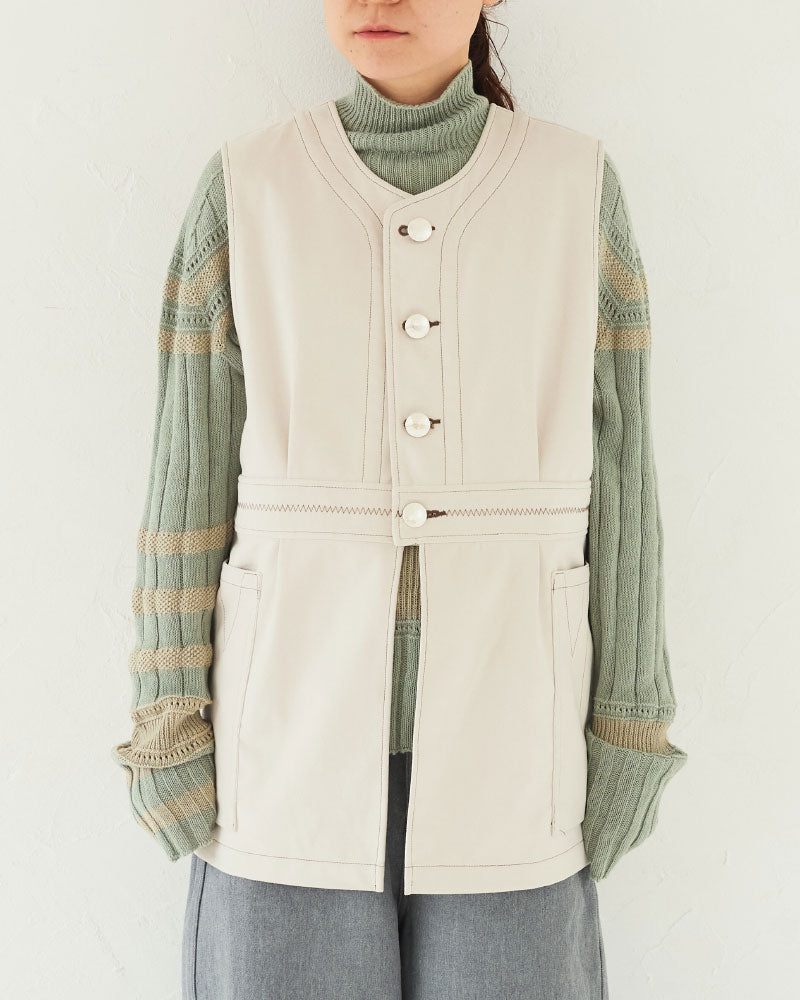 【予約】（sold)Geometric Patterned vest/ JöICEADDED /J253VT01