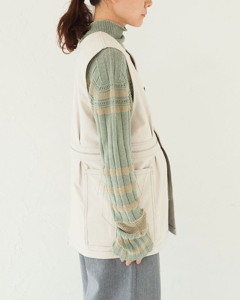 【予約】（sold)Geometric Patterned vest/ JöICEADDED /J253VT01