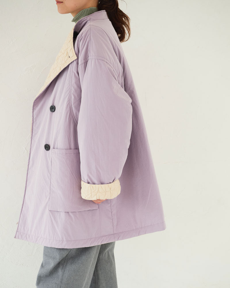 Geometric Leaves Quilted RV Coat/ JöICEADDED /J253CO01サイズ2