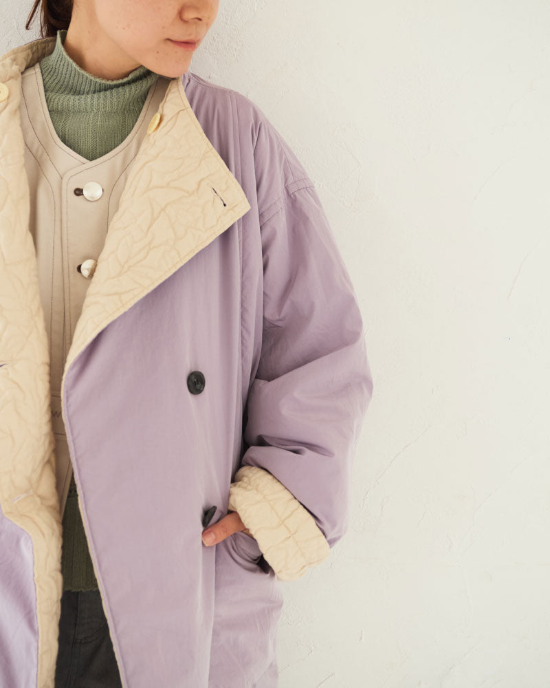 Geometric Leaves Quilted RV Coat/ JöICEADDED /J253CO01サイズ2