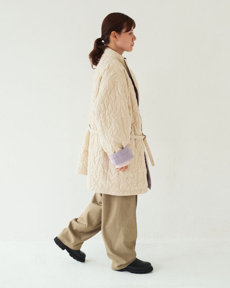 Geometric Leaves Quilted RV Coat/ JöICEADDED /J253CO01サイズ2