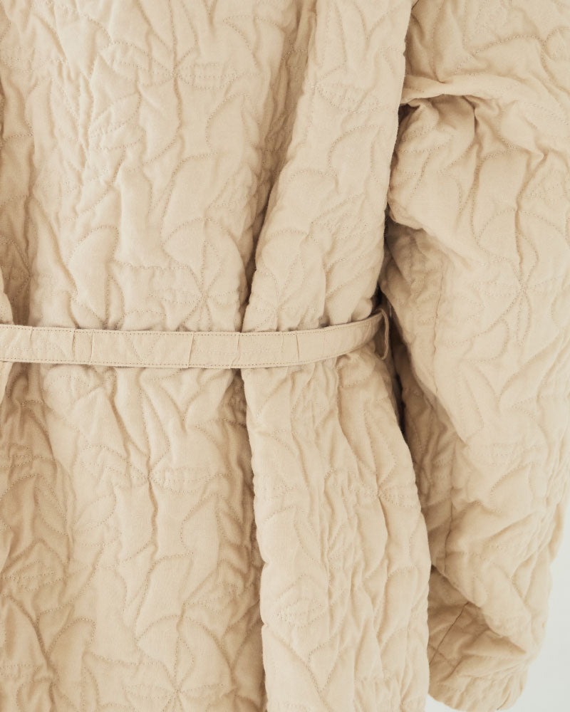 Geometric Leaves Quilted RV Coat/ JöICEADDED /J253CO01サイズ2