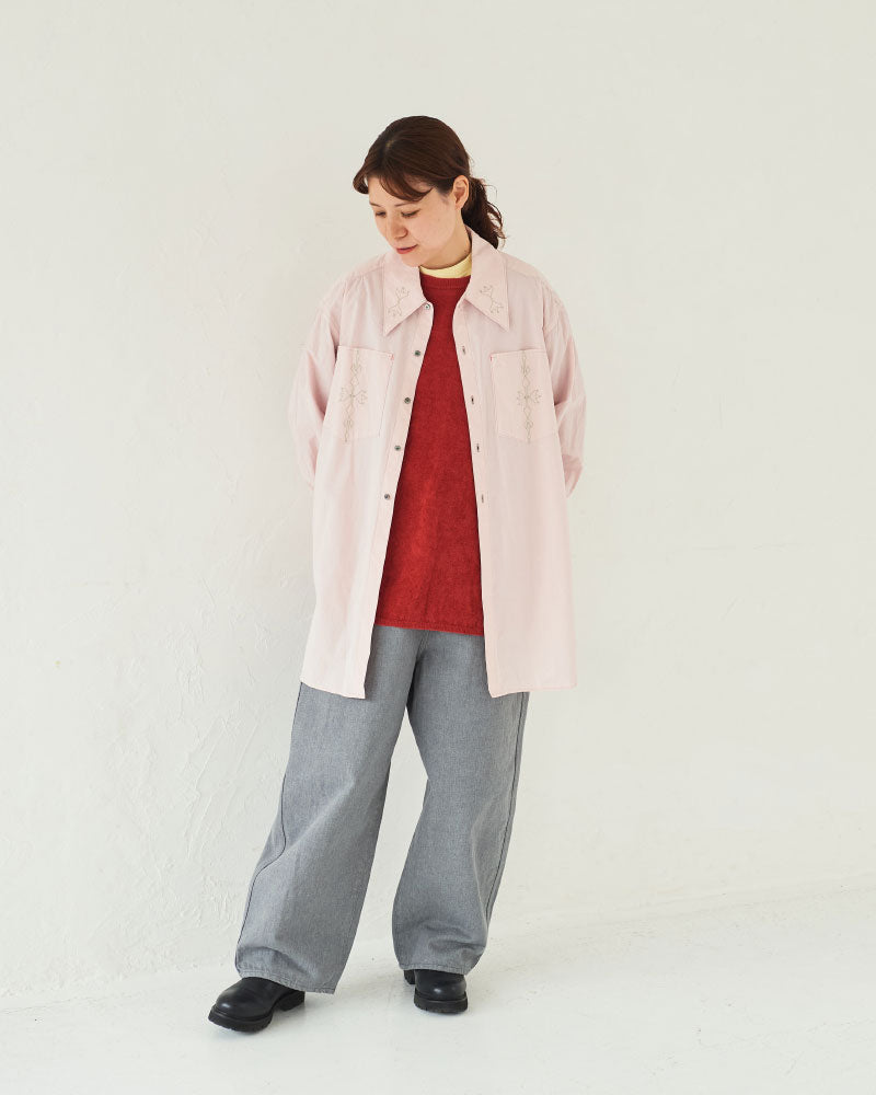 (sold)Geometric EMbroided shirts/ JöICEADDED /J253SH02(サイズ2)