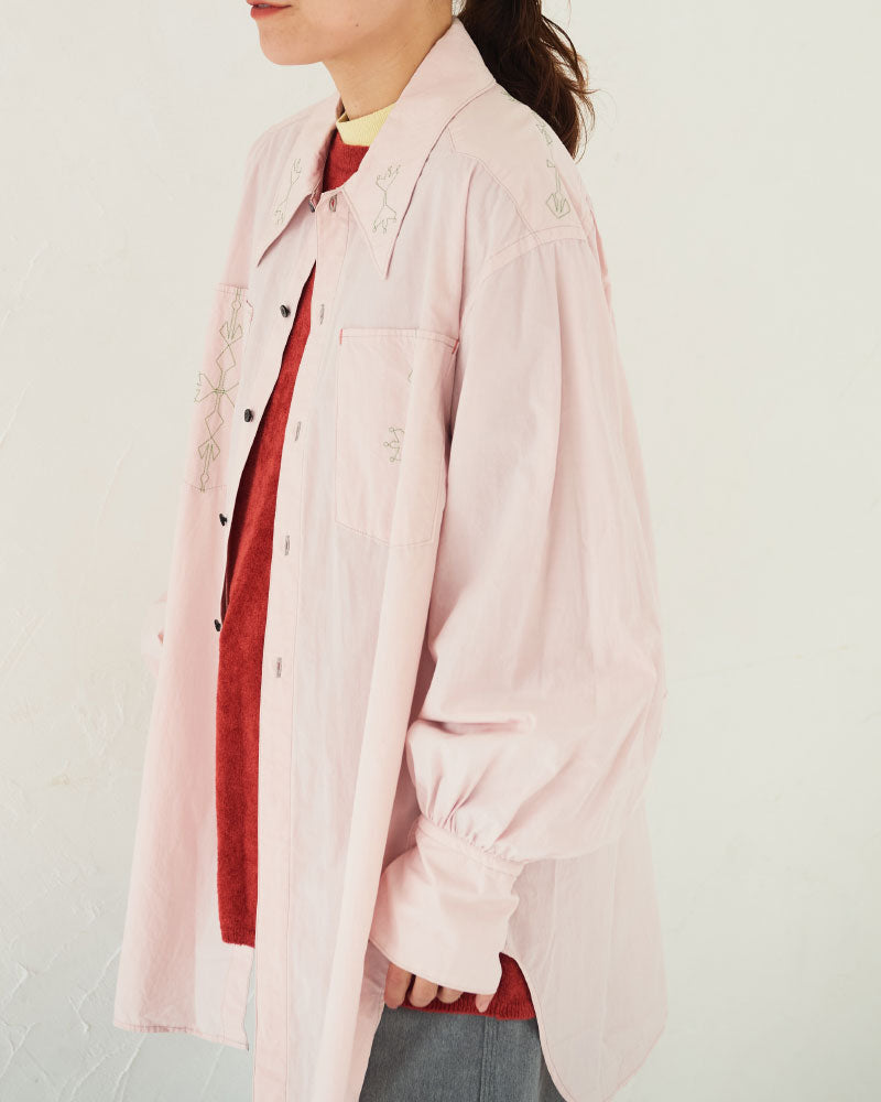 (sold)Geometric EMbroided shirts/ JöICEADDED /J253SH02(サイズ2)