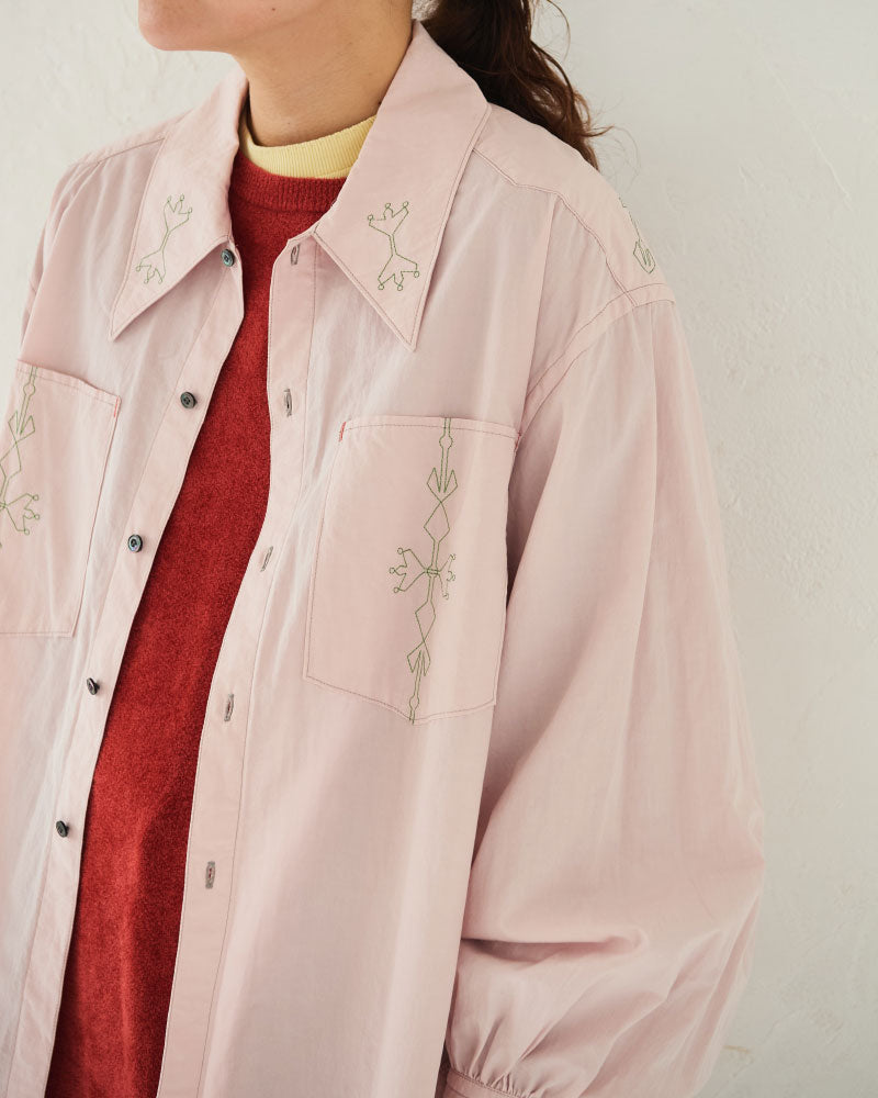 (sold)Geometric EMbroided shirts/ JöICEADDED /J253SH02(サイズ2)