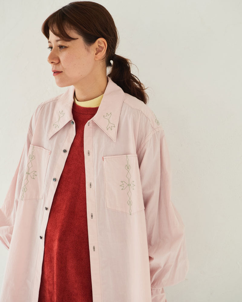 (sold)Geometric EMbroided shirts/ JöICEADDED /J253SH02(サイズ2)