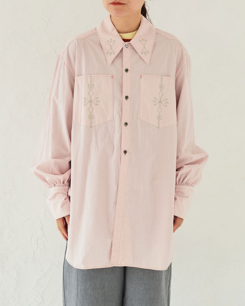 (sold)Geometric EMbroided shirts/ JöICEADDED /J253SH02(サイズ2)