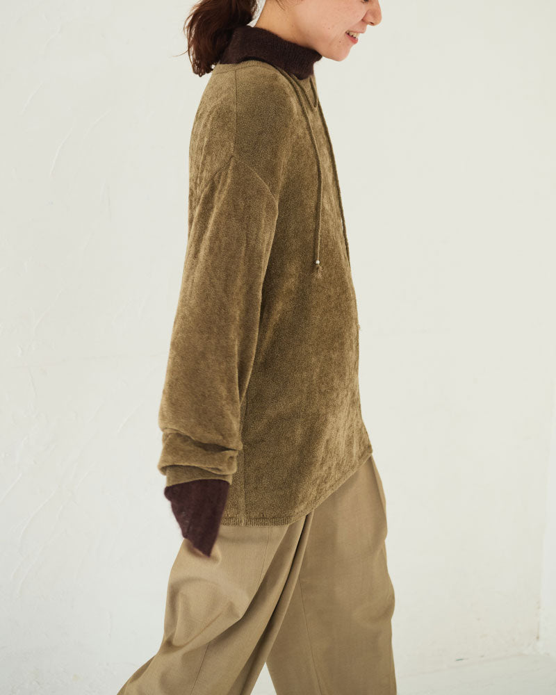 【予約】Velour LS Knit sweater/ JöICEADDED /J253KN04