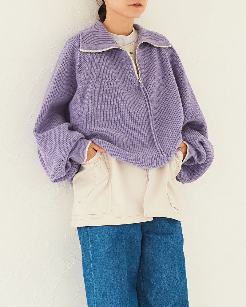 【予約】（sold)Harf-Zip Knit Sweater/ JöICEADDED /J253KN05